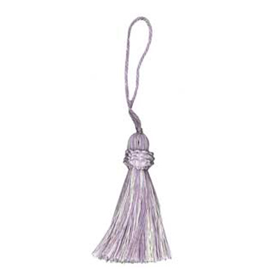 33372 Tassel 100mm Lilac & Cream