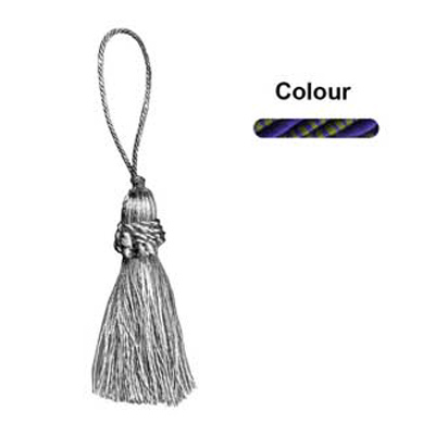 33374 Tassel 100mm Purple & Moss
