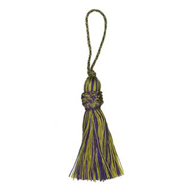 33375 Tassel 100mm Khaki & Purple