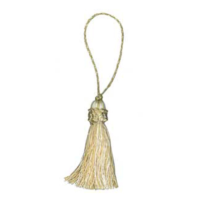 33376 Tassel 100mm Harvest Gold & Cream