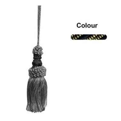 33394 Tassel 120mm Black & Harvest Gold