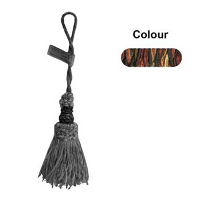33470 Tassel 150mm Black & Taupe