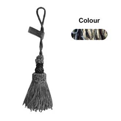 33487 Tassel 160mm Black & Taupe