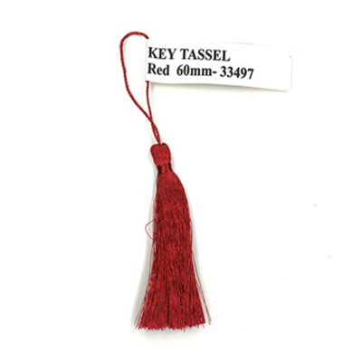 33497 Tassel Thin 60mm 321-red
