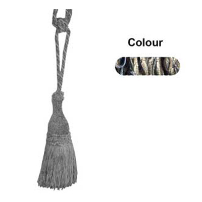 33514 Tie Back Medium Black & Taupe