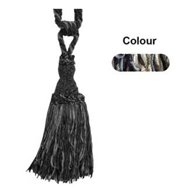 33531 Tie Back Small Black & Taupe