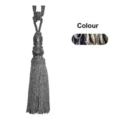 33548 Tie Back Large Black & Taupe