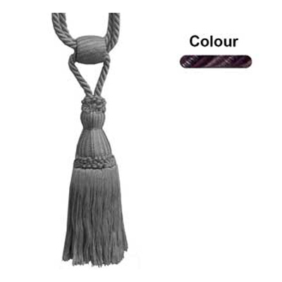 33711 Tie Back Small Aubergine Amethyst