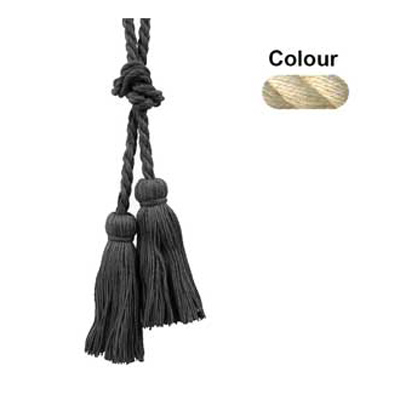 34555 Cord Tie 96cm Cord 100mm Tassels Natural