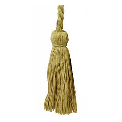 34557 Cord Tie 96cm Cord 100mm Tassels Mustard