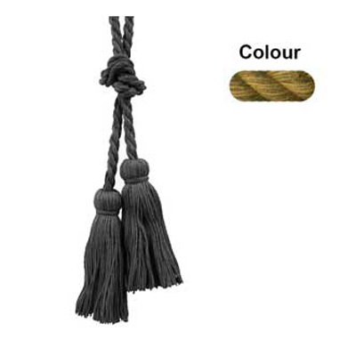 34560 Cord Tie 96cm Cord 100mm Tassels Blend Gold