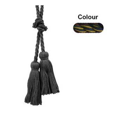 34566 Cord Tie 96cm Cord 100mm Tassels Multi Colour