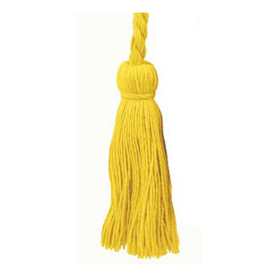 34567 Cord Tie 96cm Cord 100mm Tassels Daffodil Yellow