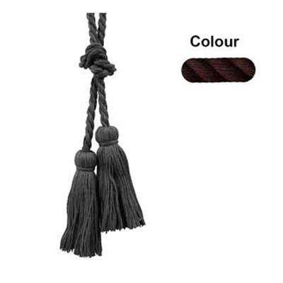 34599 Cord Tie 2 M Cord 110mm Tassels Brown