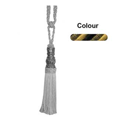 34688 Tie Back Large Black Gold