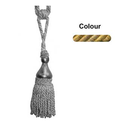 34714 Tie Back Medium Teak Gold