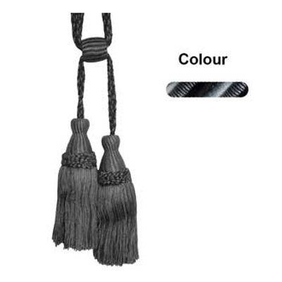 34731 Tie Back Medium Black Sky Grey