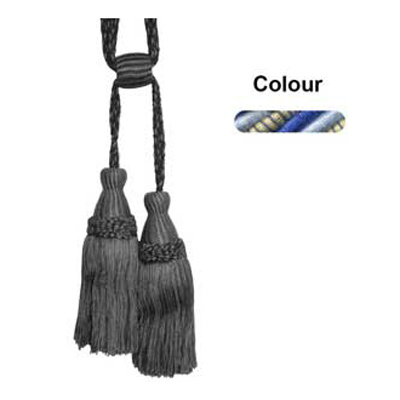 34736 Tie Back Medium Sapphire Sky Gold