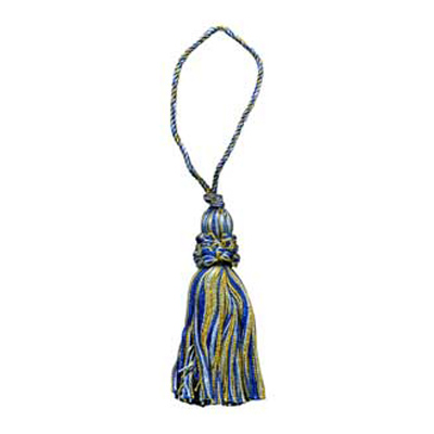 34763 Tassel 100mm Sapphire Sky Gold