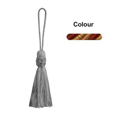 34767 Tassel 100mm Terracotta Rust Gold