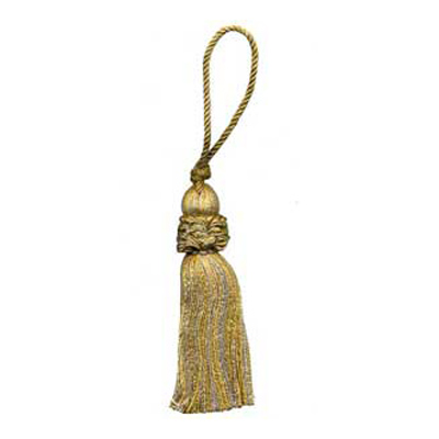 34768 Tassel 100mm Teak Gold