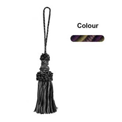 34809 Tassel 120mm Aubergine Khaki