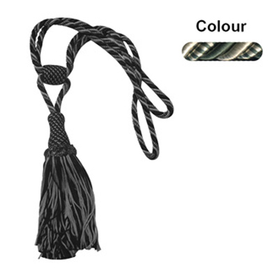 35574 Tie Back Delux Sage Cream Twist