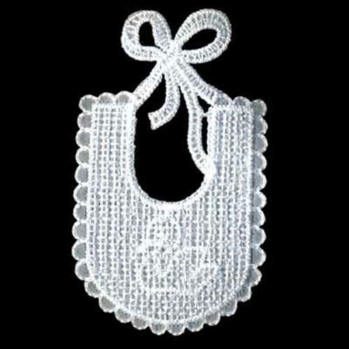 35736 Motif Guipure Lace 75mmx45mm White