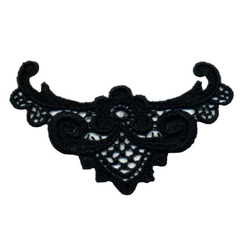 35744 Motif Guipure Lace 55mmx92mm Black