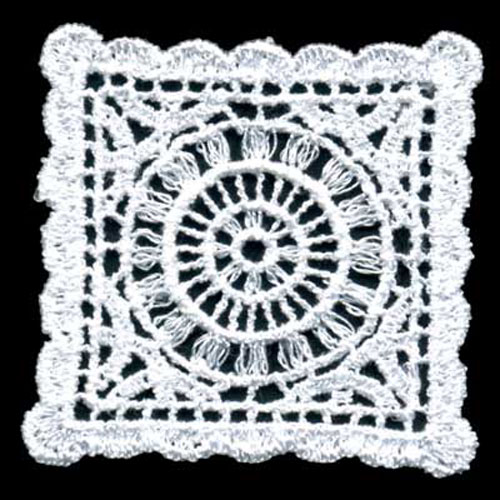 35755 Motif Guipure Lace 47mmx47mm White