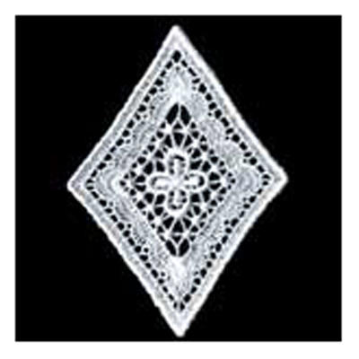 35757 Motif Guipure Lace 90mmx65mm White