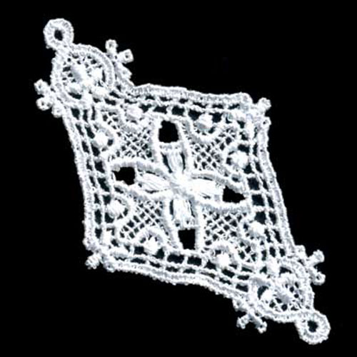 35759 Motif Guipure Lace 44mmx75mm White