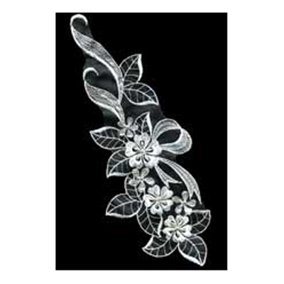 35777 Motif Guipure Lace 310mmx120mm White