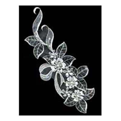 35780 Motif Guipure Lace 300mmx120mm Cream