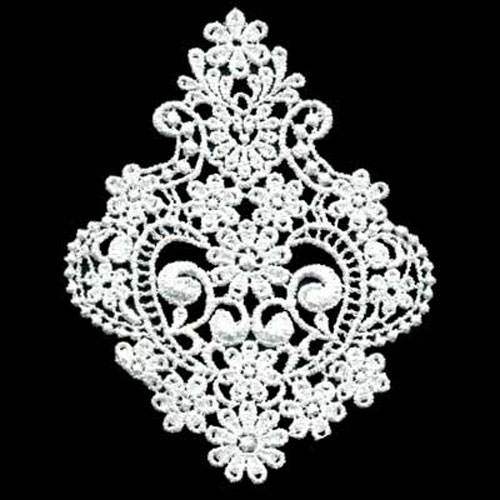 35789 Motif Guipure Lace 123mmx90mm Cream