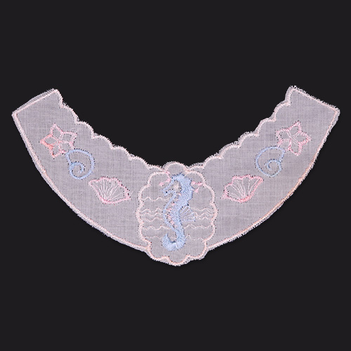 35794 Motif Cambric Insert Blue Seahorse