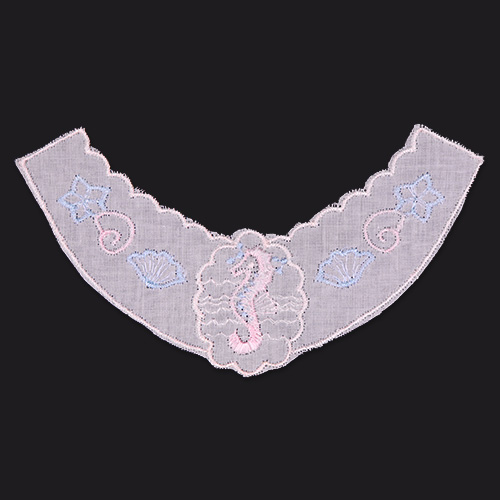 35795 Motif Cambric Insert Pink Seahorse