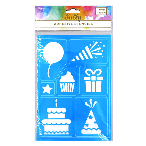 35951 Sully Adhesive Stencil - 1pc - Party