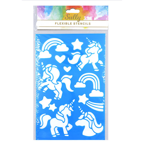 35959 Sully Flexible Stencil - 1pc - Unicorns + Rainbows