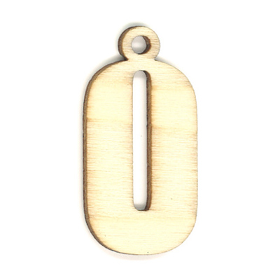 35962 Wooden 40mm Number 0