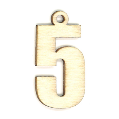 35967 Wooden 40mm Number 5