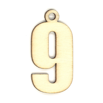 35971 Wooden 40mm Number 9