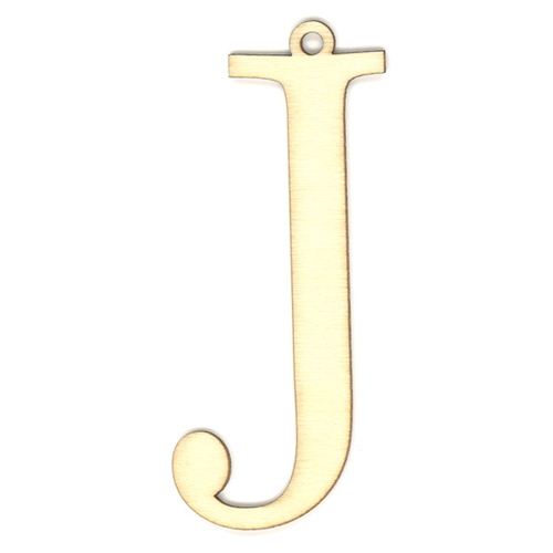 35982 Wooden 87mm Letter J