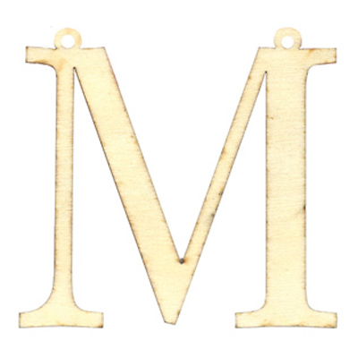 35985 Wooden 87mm Letter M