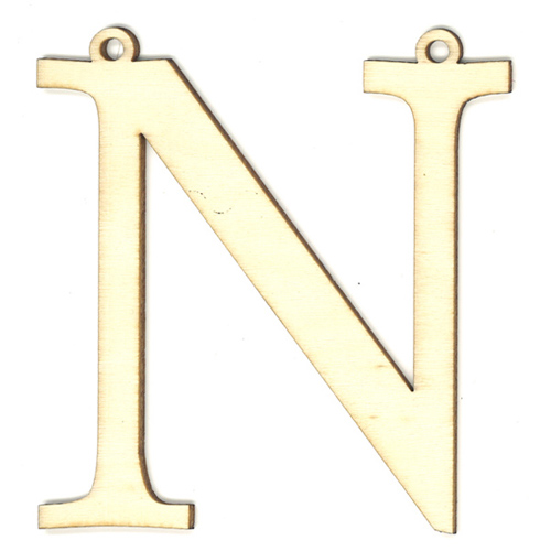 35986 Wooden 87mm Letter N