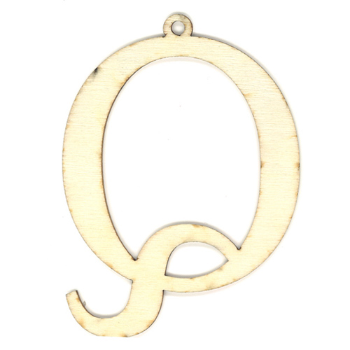 35989 Wooden 87mm Letter Q