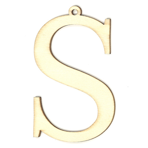 35991 Wooden 87mm Letter S
