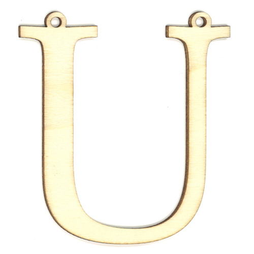 35993 Wooden 87mm Letter U