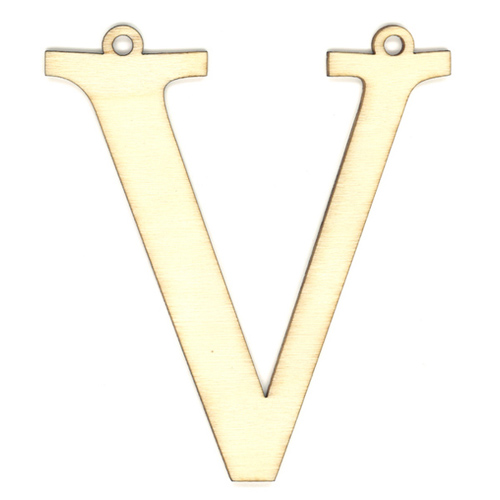 35994 Wooden 87mm Letter V