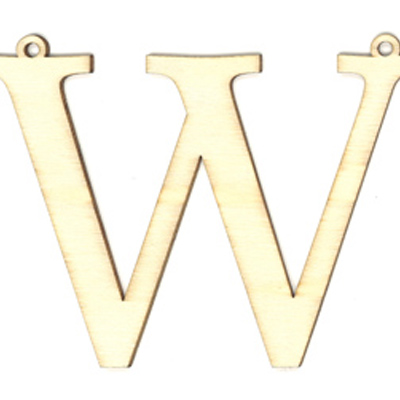 35995 Wooden 87mm Letter W